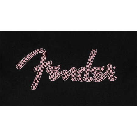 Fender Pink Checker Logo T-Shirt L