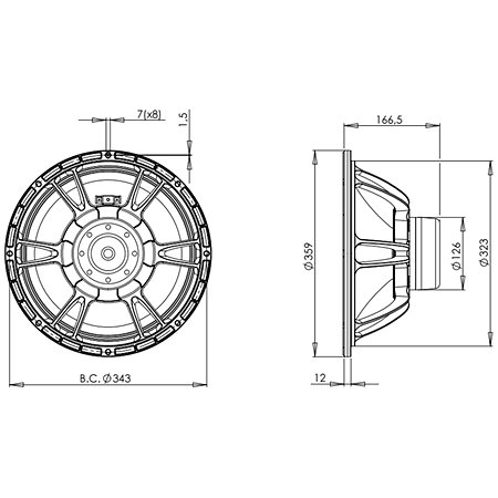 14NDL88 16 Ohm B&C Speakers