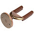LVY-FGHNGR-BRBN Support mural pour guitare en fer forgé laiton avec protections en cuir Brown Levy s