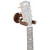 LVY-FGHNGR-BRBN Support mural pour guitare en fer forgé laiton avec protections en cuir Brown Levy s