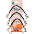 3x Câbles Patch Jack coudés 15cm Shiver