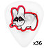 BL28R100 Frank Kozik King of Rock White 1.00 mm Sachet de 36 Dunlop