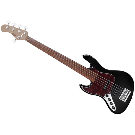 MetroExpress Vintage JJ Black Pearl Fretless 5 Cordes Palissandre Gaucher Sadowsky