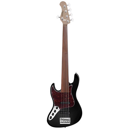 MetroExpress Vintage JJ Black Pearl Fretless 5 Cordes Palissandre Gaucher Sadowsky