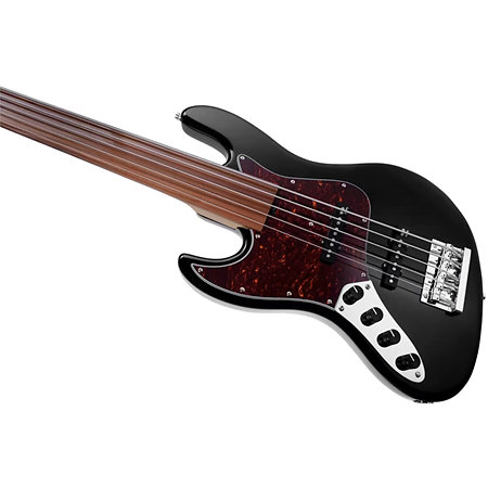 MetroExpress Vintage JJ Black Pearl Fretless 5 Cordes Palissandre Gaucher Sadowsky