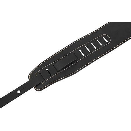 Bass Strap MetroLine en cuir logo doré Black Sadowsky