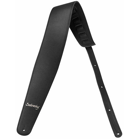 Sadowsky Bass Strap en cuir synthétique dos néoprène logo doré Black