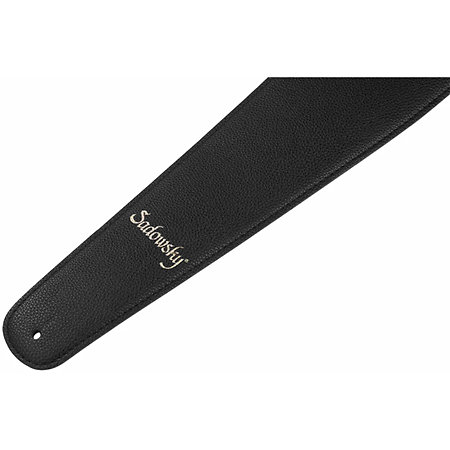 Bass Strap en cuir synthétique dos néoprène logo doré Black Sadowsky