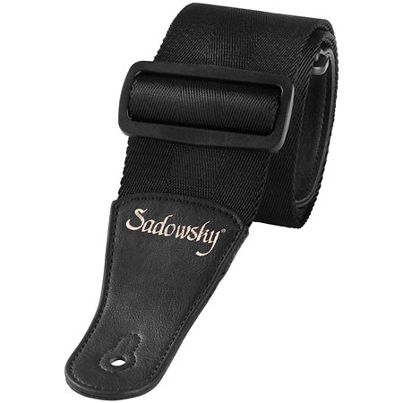 Sadowsky Bass Strap en nylon logo doré Black