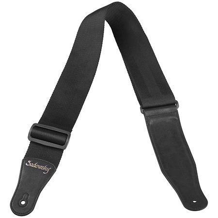 Sadowsky Bass Strap en nylon logo doré Black