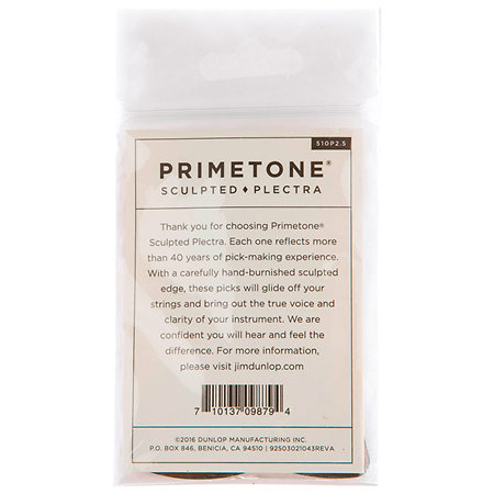 510P250 Primetone Standard Grip 2,50 mm Sachet de 3 Dunlop