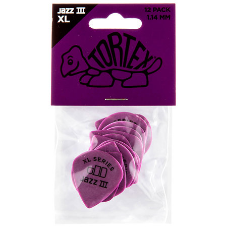 498P114 Tortex Jazz III XL 1,14 mm Sachet de 12 Dunlop