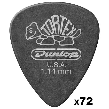 Dunlop 488R114 Tortex Pitch Black 1,14 mm Sachet de 72
