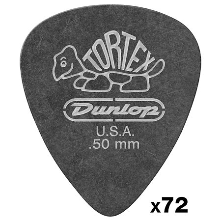 Dunlop 488R50 Tortex Pitch Black 0,50 mm Sachet de 72