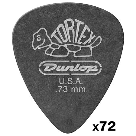 Dunlop 488R73 Tortex Pitch Black 0,73 mm Sachet de 72