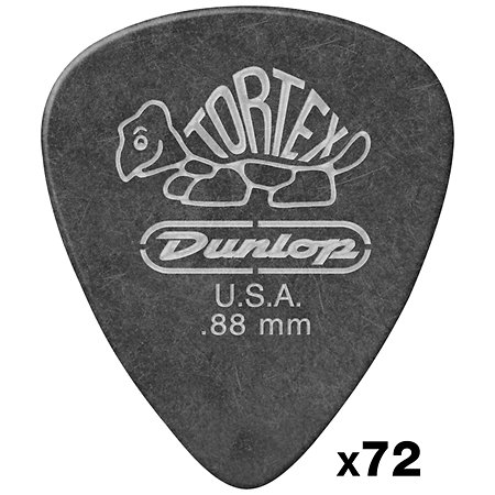Dunlop 488R88 Tortex Pitch Black 0,88 mm Sachet de 72