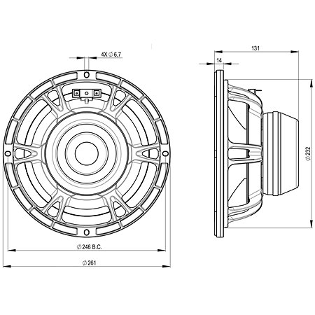 10BG76 8 Ohm B&C Speakers