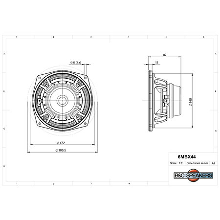 6MBX44 8 Ohm B&C Speakers