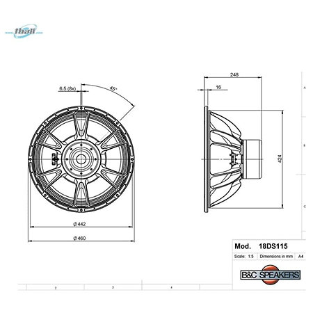 18DS115 4 Ohm B&C Speakers