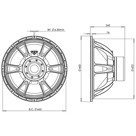 18SW115 4 Ohm B&C Speakers