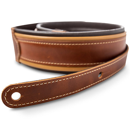 Taylor 4107-25 Century Strap,Med Brown Leather,2.5" Med Brown/Butterscotch/Black