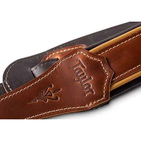 4107-25 Century Strap,Med Brown Leather,2.5" Med Brown/Butterscotch/Black Taylor