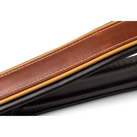 4107-25 Century Strap,Med Brown Leather,2.5" Med Brown/Butterscotch/Black Taylor