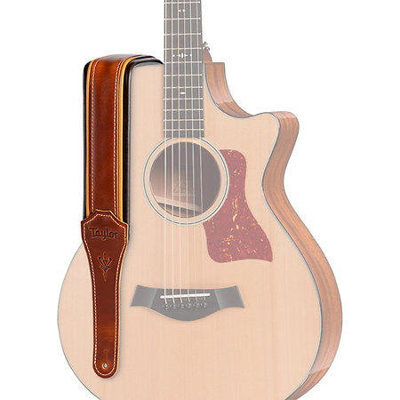 4107-25 Century Strap,Med Brown Leather,2.5" Med Brown/Butterscotch/Black Taylor