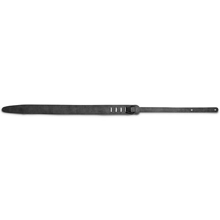 4102-25 Strap Black Leather Suede Back 2.5" Black Leather Silver Logo Taylor