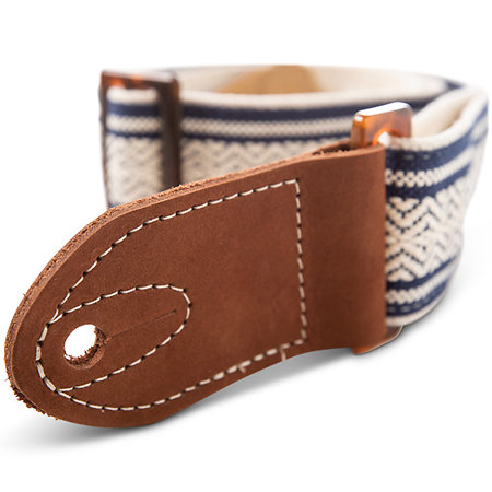 Taylor 4006-20 Academy Strap Wht/Blue Jacquard Cotton 2" Amber Buckle
