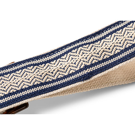4006-20 Academy Strap Wht/Blue Jacquard Cotton 2" Amber Buckle Taylor