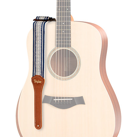 4006-20 Academy Strap Wht/Blue Jacquard Cotton 2" Amber Buckle Taylor