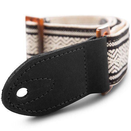 Taylor 4015-20 Academy Strap Wht/Blk Jacquard Cotton 2" Amber Buckle