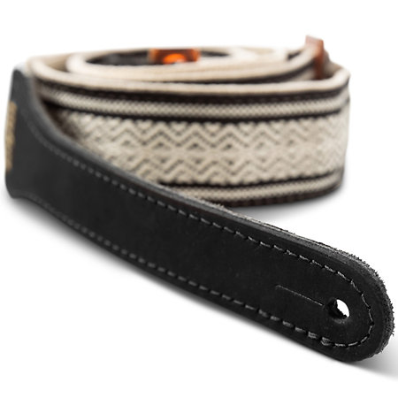 4015-20 Academy Strap Wht/Blk Jacquard Cotton 2" Amber Buckle Taylor