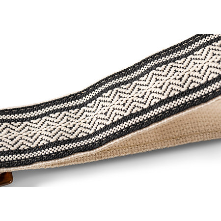 4015-20 Academy Strap Wht/Blk Jacquard Cotton 2" Amber Buckle Taylor