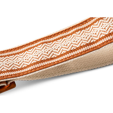 4014-20 Academy Strap Wht/Brn Jacquard Cotton 2" Amber Buckle Taylor