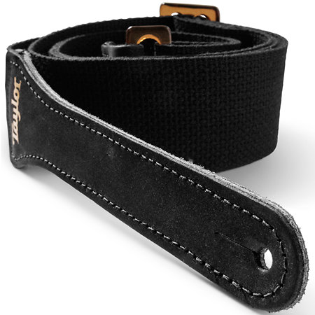 4013-20 GS Mini Strap Blk Cotton 2" Amber Buckle Taylor