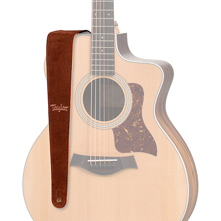 4400-25 Strap Embroidered Suede Choc 2.5" Taylor