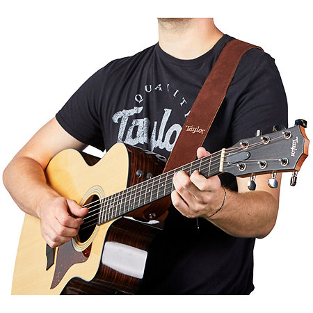 4400-25 Strap Embroidered Suede Choc 2.5" Taylor