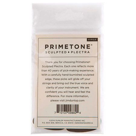 511P200 Primetone Standard Smooth 2,00 mm Sachet de 3 Dunlop
