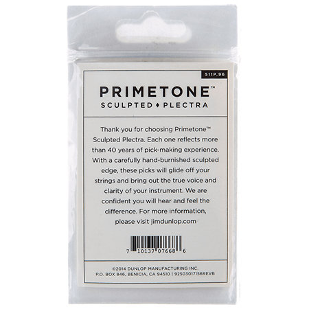 511P96 Primetone Standard Smooth 0,96 mm Sachet de 3 Dunlop