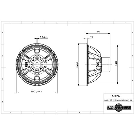 18IPAL 2 Ohm B&C Speakers