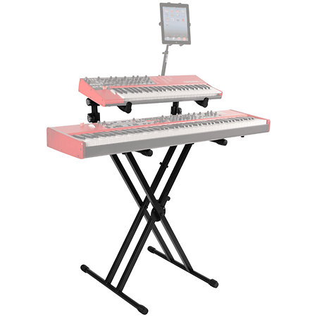 QL642 Stand clavier X double "Performer" avec deux niveaux Quik Lok