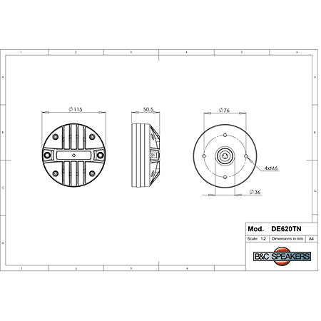 B&C Speakers DE620TN 8 Ohm