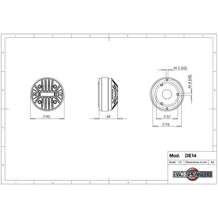 B&C Speakers DE14 8 Ohm