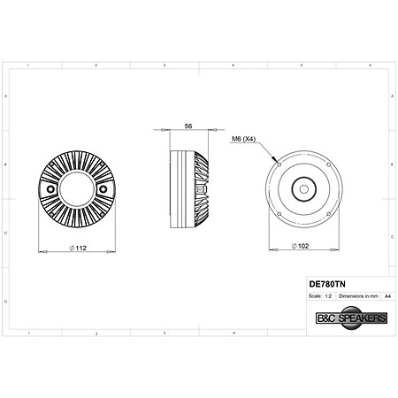 DE780TN 8 Ohm B&C Speakers