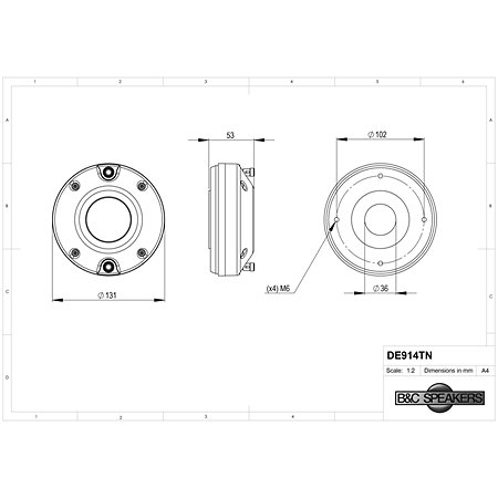 B&C Speakers DE914TN 8 Ohm