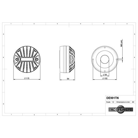 B&C Speakers DE991TN 8 Ohm
