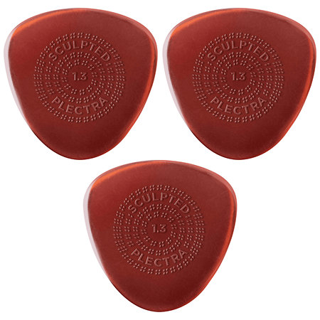 Dunlop 514P130 Primetone Semi-Rond Grip 1,3 mm Sachet de 3