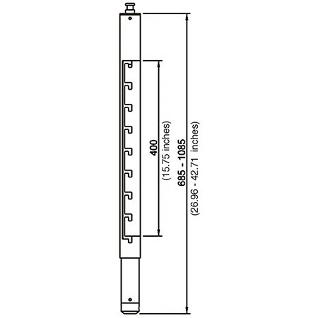 Arakno Extension Column White L 9265 Euromet